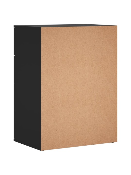 Kumode, melna, 60x39x80 cm, inženierijas koks