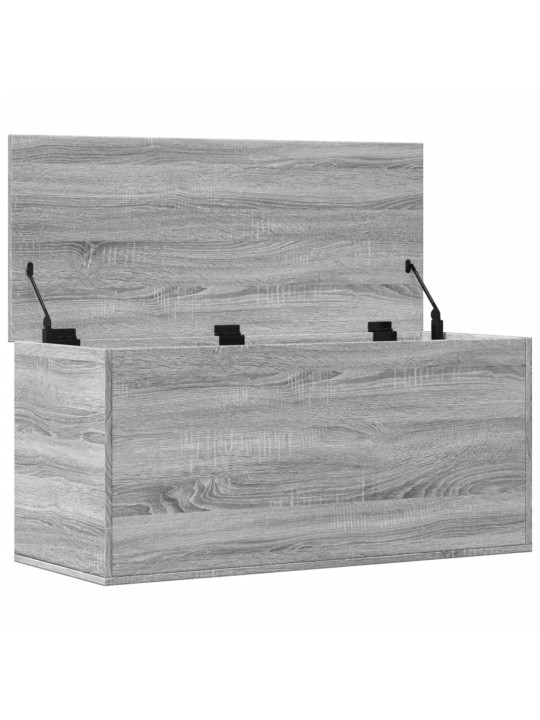 Uzglabāšanas kaste, 100x42x46 cm, inženierijas koks, pelēka