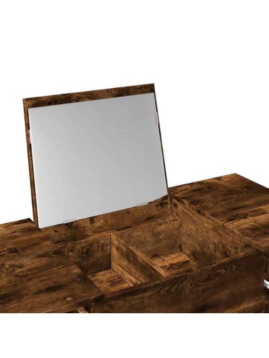 Galdiņš ar spoguli, ozolkoka krāsa, 100x45x76 cm