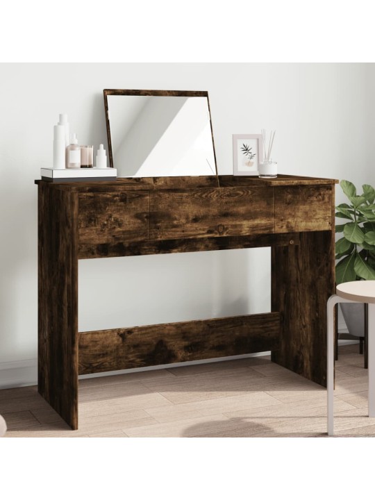 Galdiņš ar spoguli, ozolkoka krāsa, 100x45x76 cm