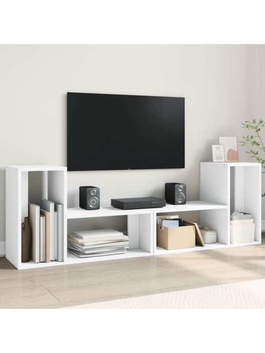 Tv skapīši, 2 gb., 75x30x50 cm, balti, inženierijas koks