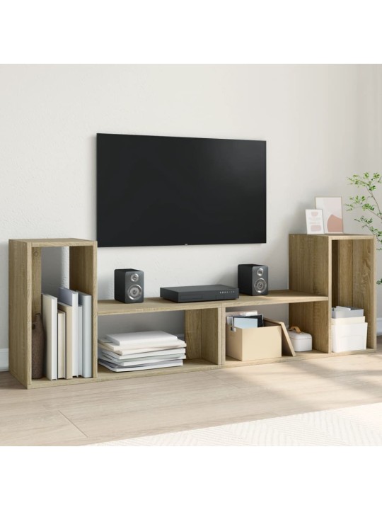 Tv skapīši, 2 gab., 75x30x50 cm, ozola, inženierijas koks