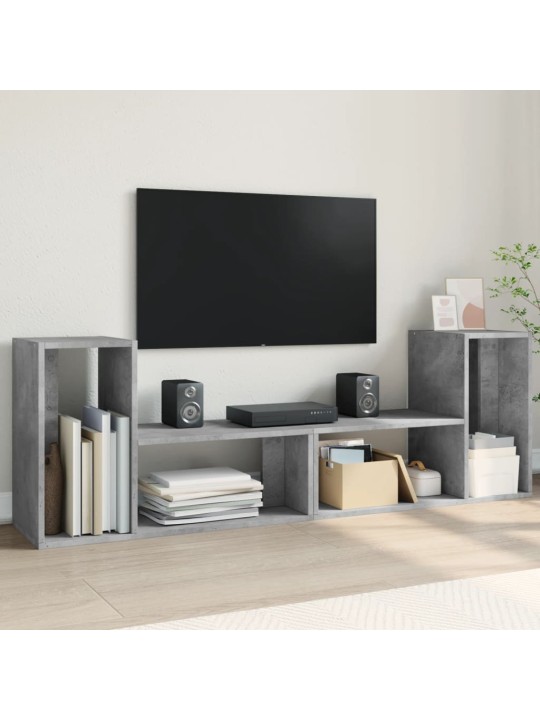 Tv skapīši, 2 gb., 75x30x50 cm, betonpelēki, inženierijas koks