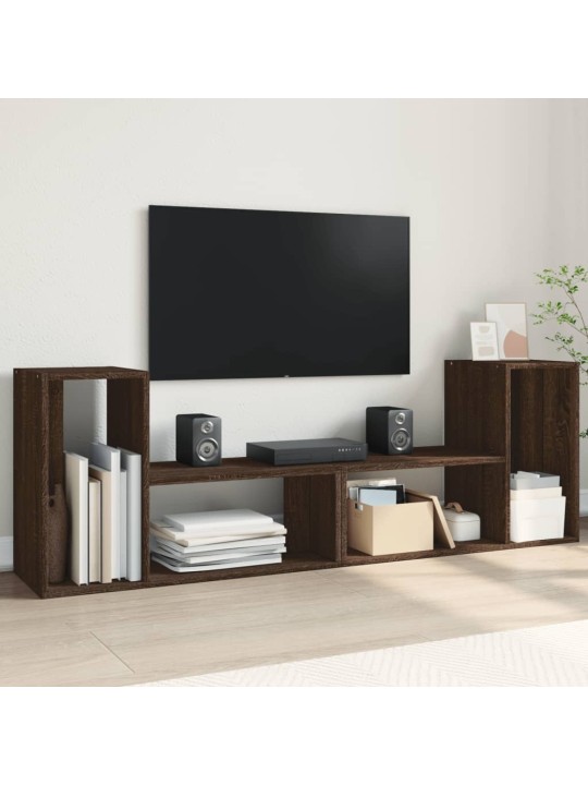 Tv skapīši, 2 gab., brūna ozola, 75x30x50 cm, inženierijas koks