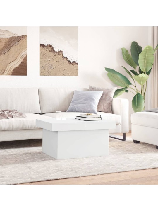 Kafijas galdiņš, balts, 100x55x40 cm, inženierijas koks