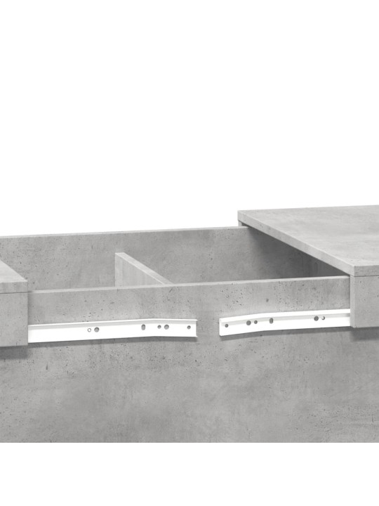Kafijas galdiņš, betonpelēks, 100x55x40 cm, inženierijas koks