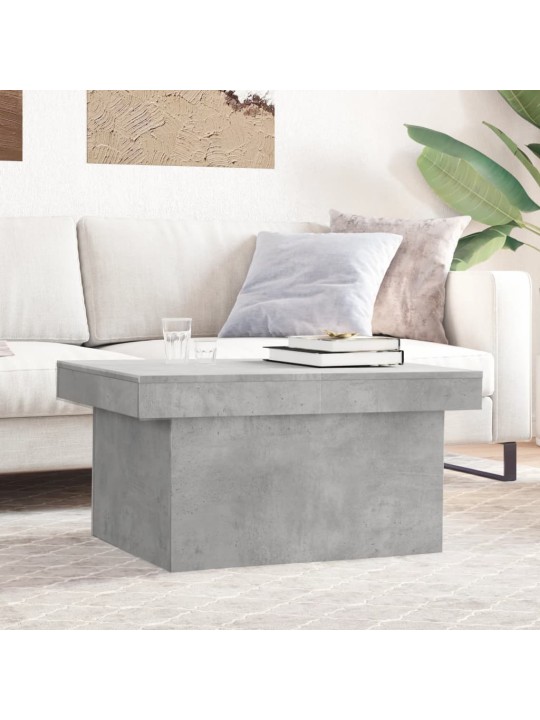 Kafijas galdiņš, betonpelēks, 100x55x40 cm, inženierijas koks
