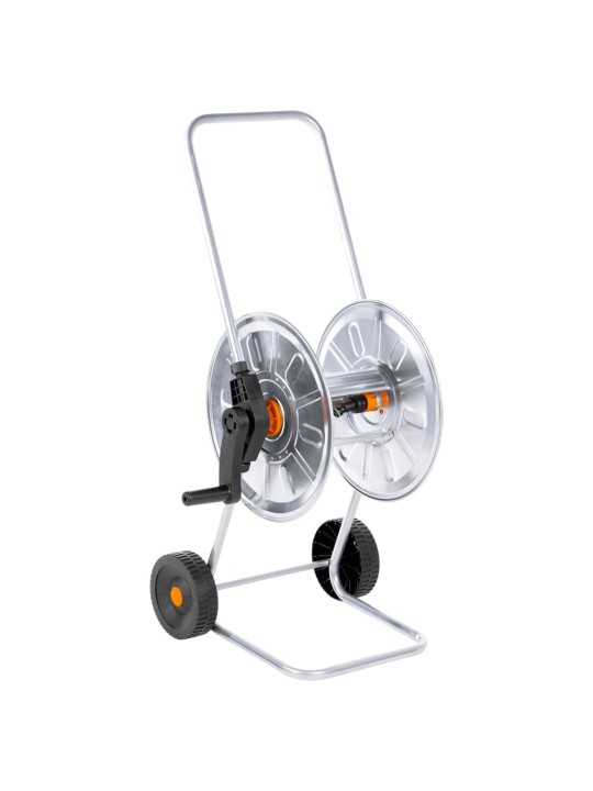 Šļūtenes spoles ratiņi 50 m 1/2", 35 m 3/4" šļūtenei, tērauds