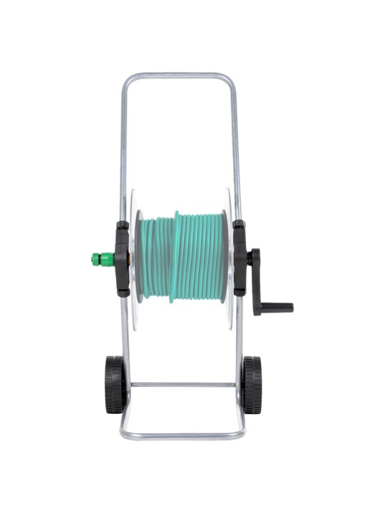 Šļūtenes spoles ratiņi 50 m 1/2", 35 m 3/4" šļūtenei, tērauds