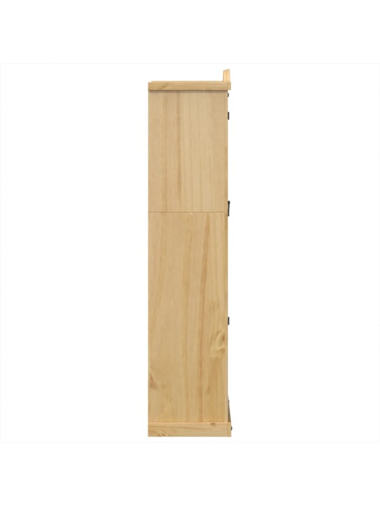 Skapis ar stikla durvīm corona, 99x43x187 cm, priedes koks