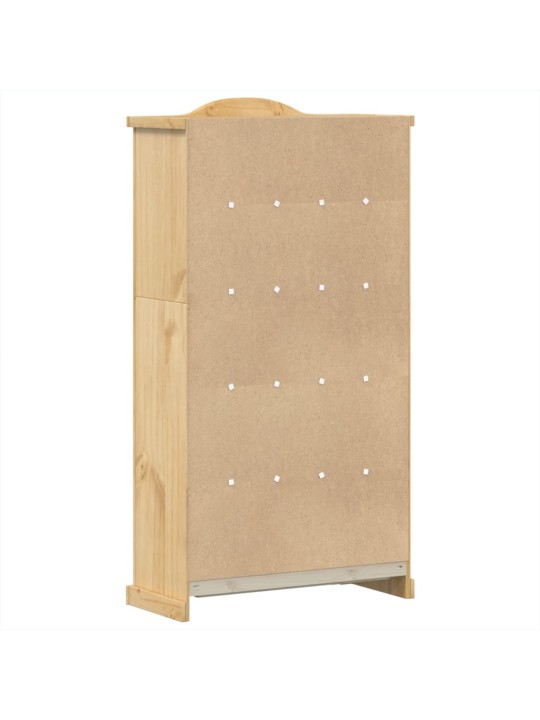 Skapis ar stikla durvīm corona, 99x43x187 cm, priedes koks