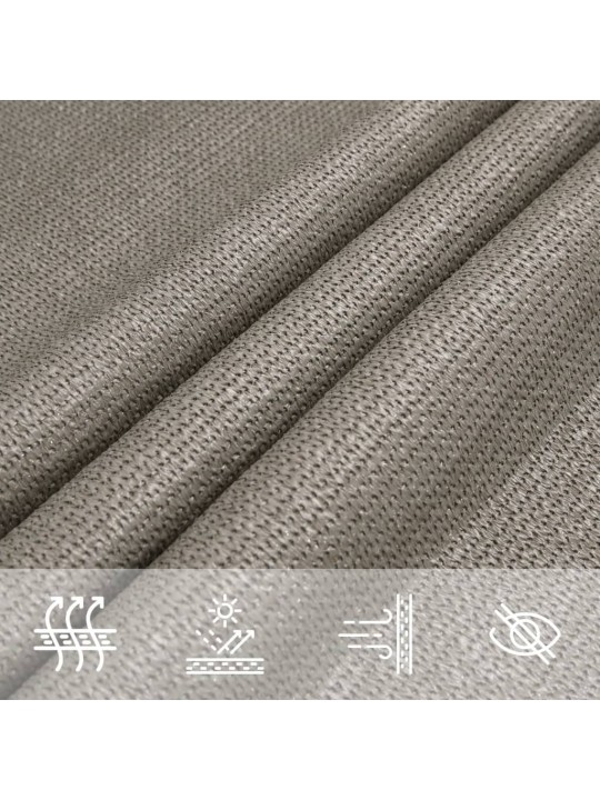 Saulessargs, 160 g/m², kvadrāta, gaiši pelēki, 2x2 m, hdpe