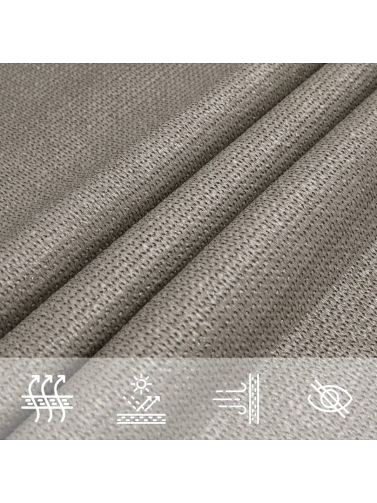 Saulessargs, 160 g/m², kvadrāta, gaiši pelēki, 3x3 m, hdpe