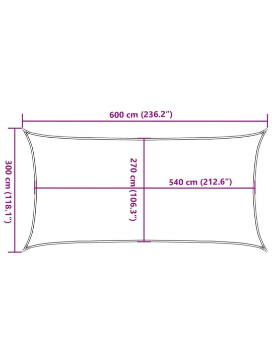 Saulessargs, 160 g/m², taisnstūra, gaiši pelēks, 3x6 m, hdpe