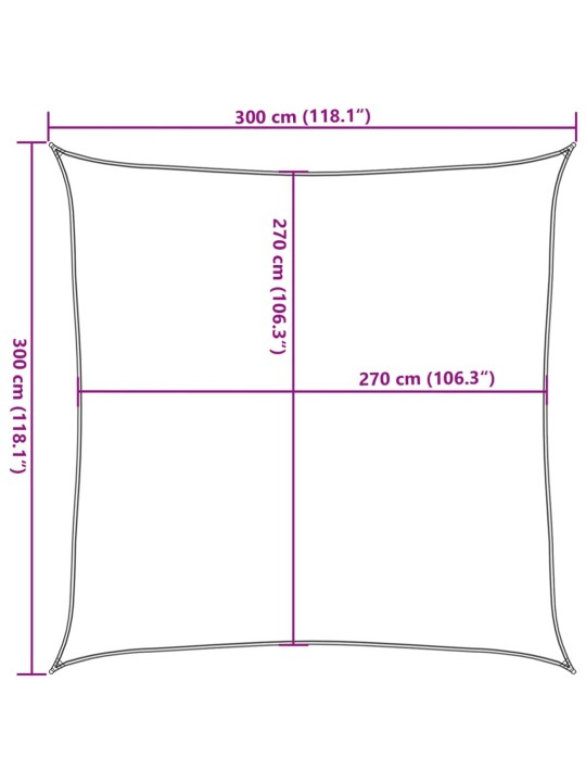 Saulessargs, 160 g/m², 3x3m, kvadrāta forma, smilšu krāsa, hdpe
