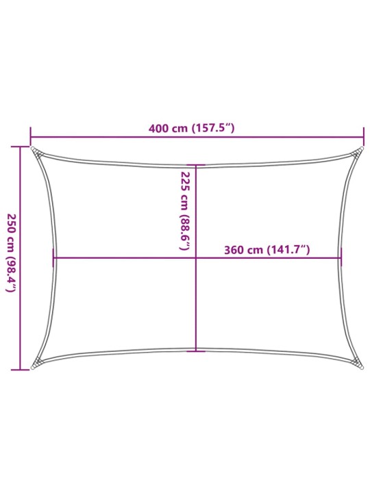 Saulessargs, 160 g/m², taisnstūra, smilšu krāsa, 2,5x4 m, hdpe