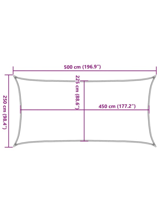 Saulessargs, 160 g/m², taisnstūra, smilšu krāsa, 2,5x5 m, hdpe