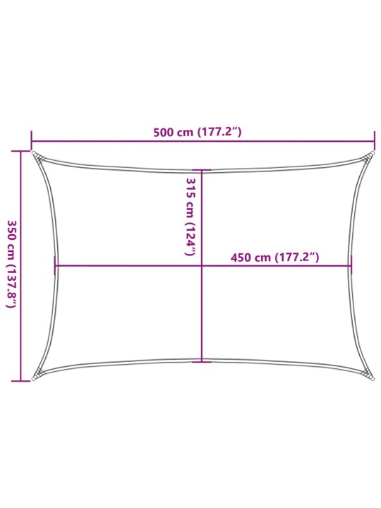 Saulessargs, 160 g/m², taisnstūra, smilšu krāsa, 3,5x5 m, hdpe