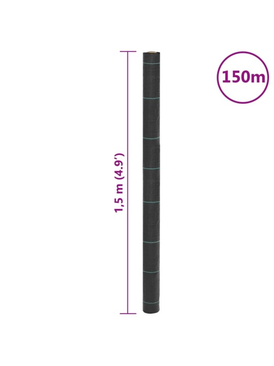 Augsnes pārsegs, melns, 1,5x150 m, pp