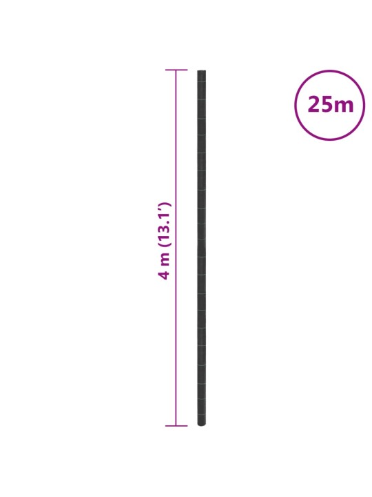 Augsnes pārsegs, melns, 4x25 m, PP