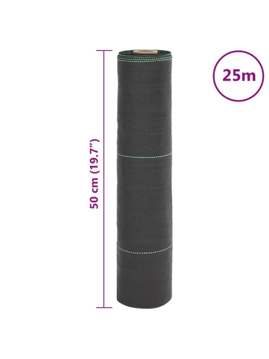 Augsnes pārsegs, melns, 0,5x25 m, pp