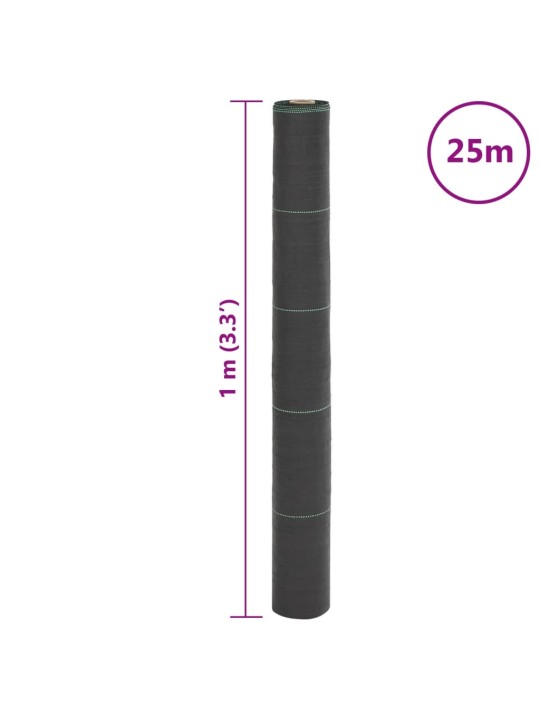Augsnes pārsegs, melns, 1x25 m, pp