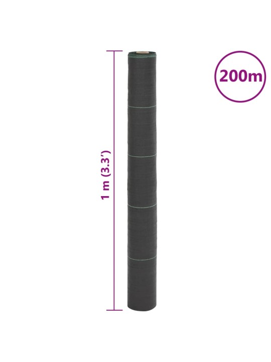 Augsnes pārsegs, melns, 1x200 m, pp