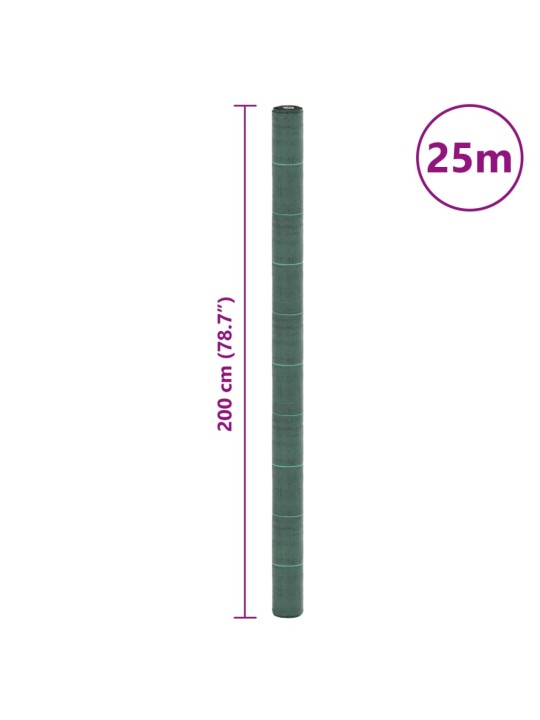 Augsnes pārsegs, zaļš, 2x25 m, pp