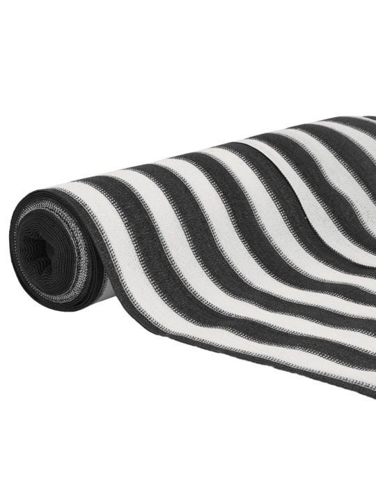 Norobežojošais tīkls, pelēks un balts, 1x25 m, hdpe, 75 g/m²