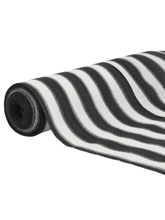 Norobežojošais tīkls antracītpelēks balts 1,2x10 m hdpe 75 g/m²
