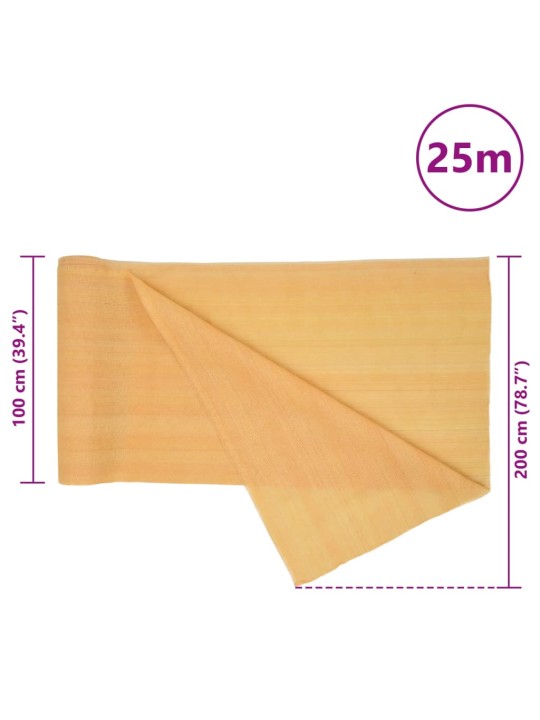 Norobežojošais tīkls, smilšu krāsa, 2x25 m, hdpe, 75 g/m²