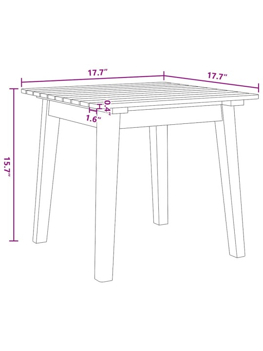 Dārza krēsli ar galdu 3 pcs melna 45 x 45 x 40 cm
