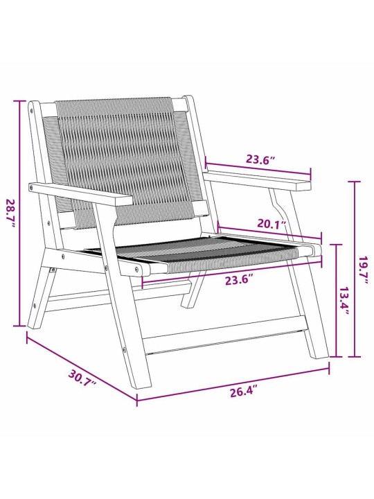 Dārza krēsli ar galdu 3 pcs pelēka 45 x 45 x 40 cm