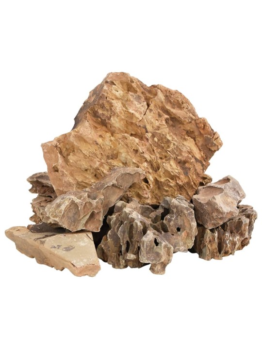 Pūķu akmeņi, 25 kg, brūni, 5-30 cm