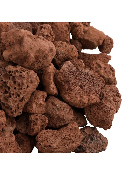 Vulkāniskie ieži, 10 kg, sarkani, 1-2 cm