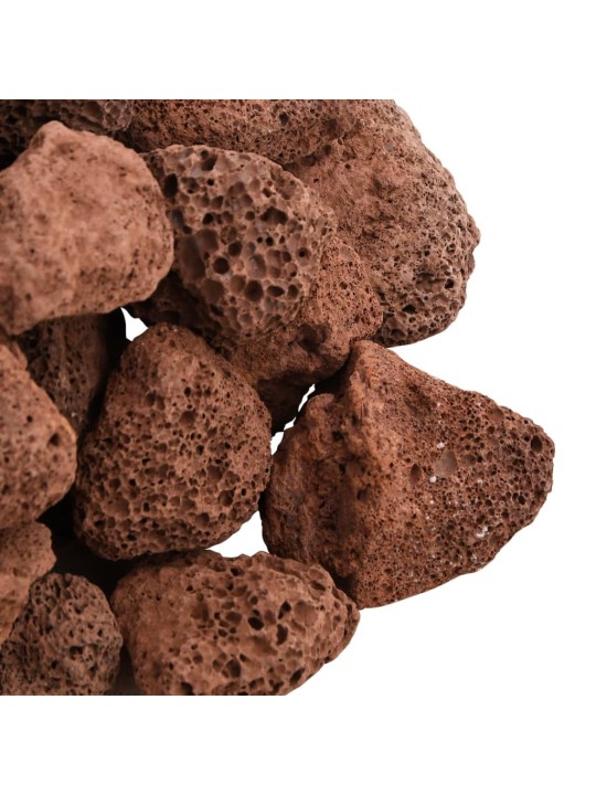 Vulkāniskie ieži, 10 kg, sarkani, 3-5 cm