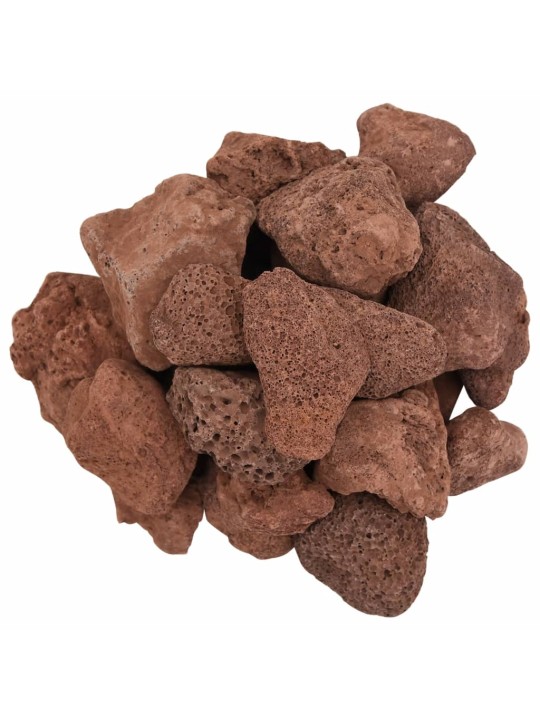 Vulkāniskie ieži, 10 kg, sarkani, 5-8 cm