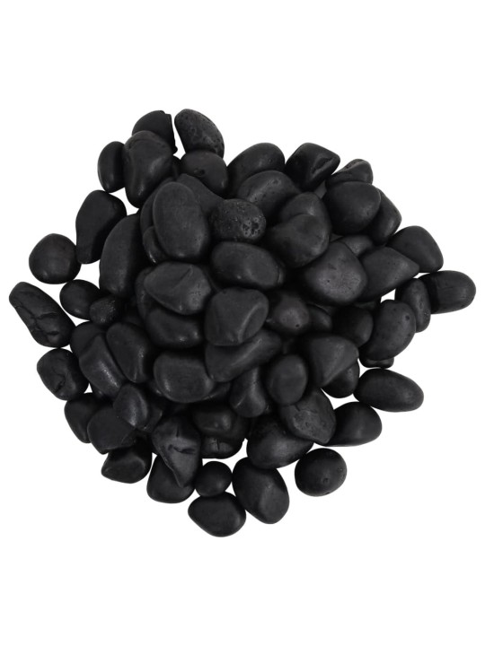 Pulēti oļi, 25 kg, melni, 2-5 cm