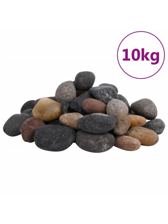 Pulēti oļi, 10 kg, krāsaini, 5-8 cm
