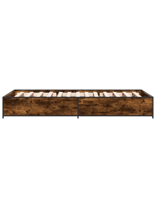 Gultas rāmis, ozola krāsā, 100x200cm, inženierijas koks, metāls