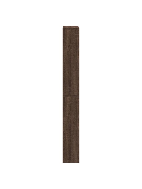 Apavu plaukts ar spoguli, 4 nodalījumi ozola krāsa 63x17x134 cm