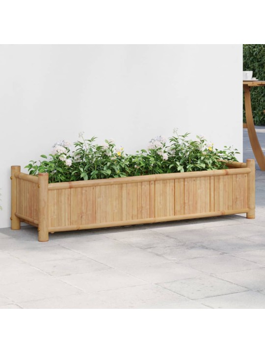 Puķu kaste, 100x30x25 cm, bambuss