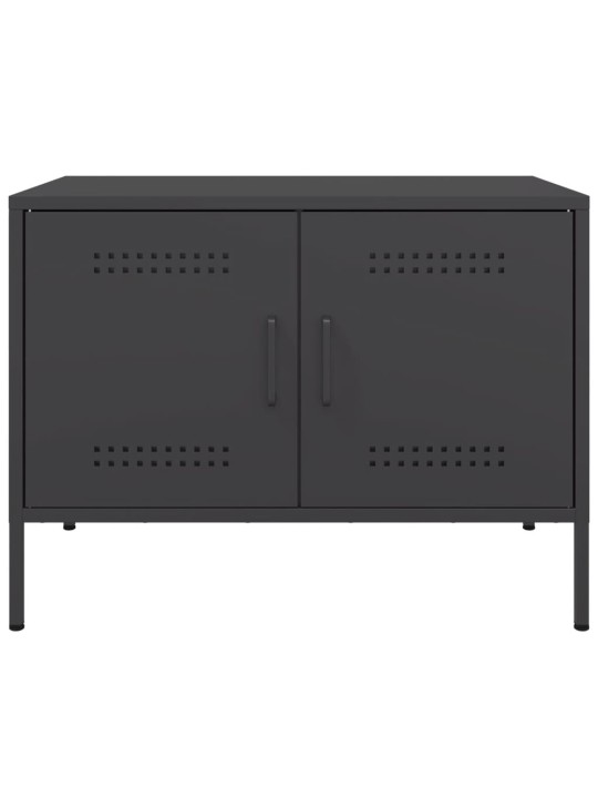 Tv skapīši, 2 gab., melns, 68x39x50,5 cm, tērauds