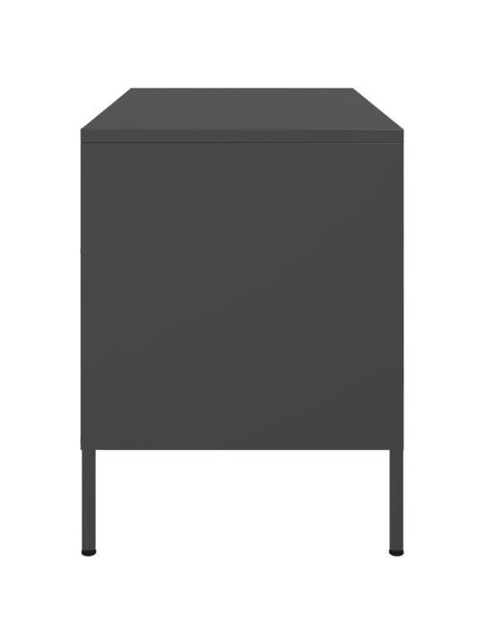 Tv skapīši, 2 gab., melns, 68x39x50,5 cm, tērauds