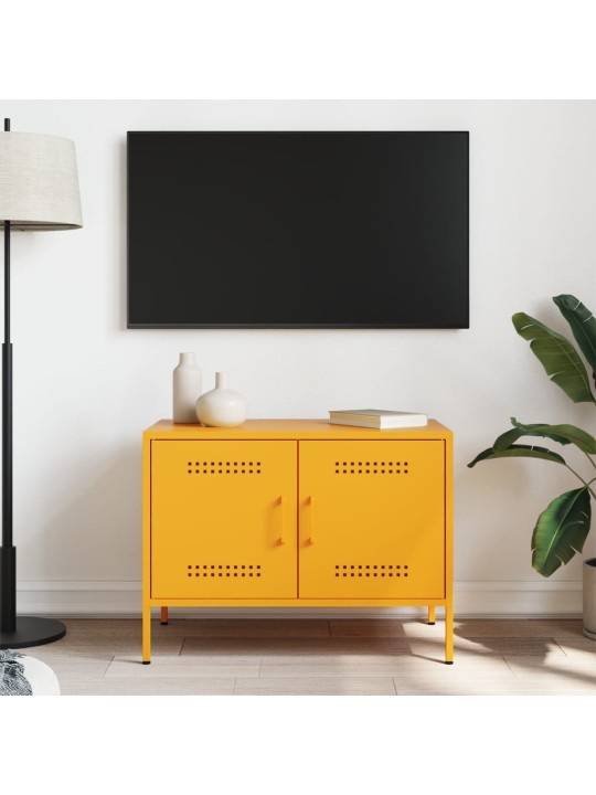 Tv skapītis, 68x39x50,5 cm, tērauds, sinepju dzeltens