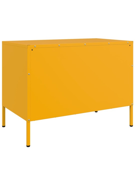 Tv skapīši, 2 gab., 68x39x50,5 cm, tērauds, sinepju dzelteni