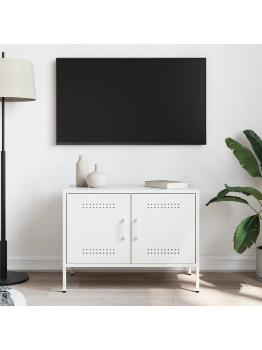 Tv skapītis, balts, 68x39x50,5 cm, tērauds