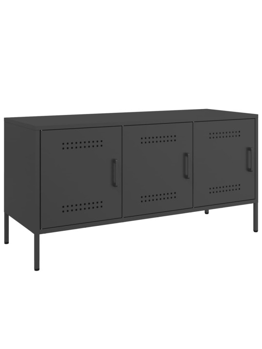 Tv skapītis, 100,5x39x50,5 cm, tērauds, melns