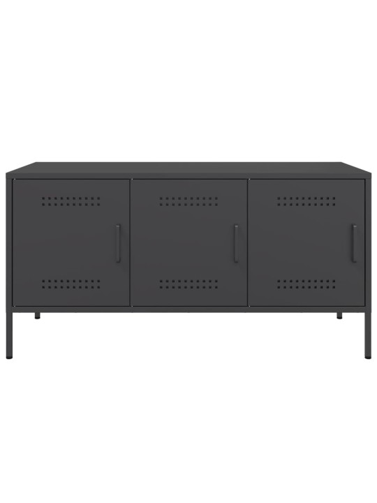 Tv skapītis, 100,5x39x50,5 cm, tērauds, melns