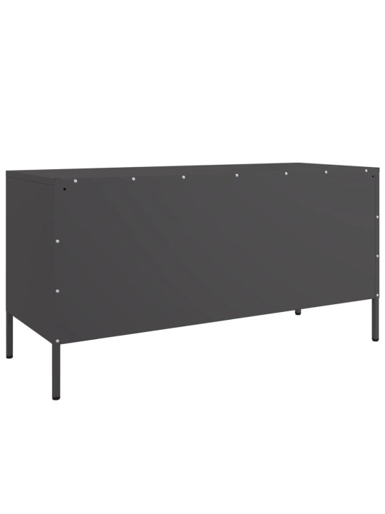 Tv skapītis, 100,5x39x50,5 cm, tērauds, melns
